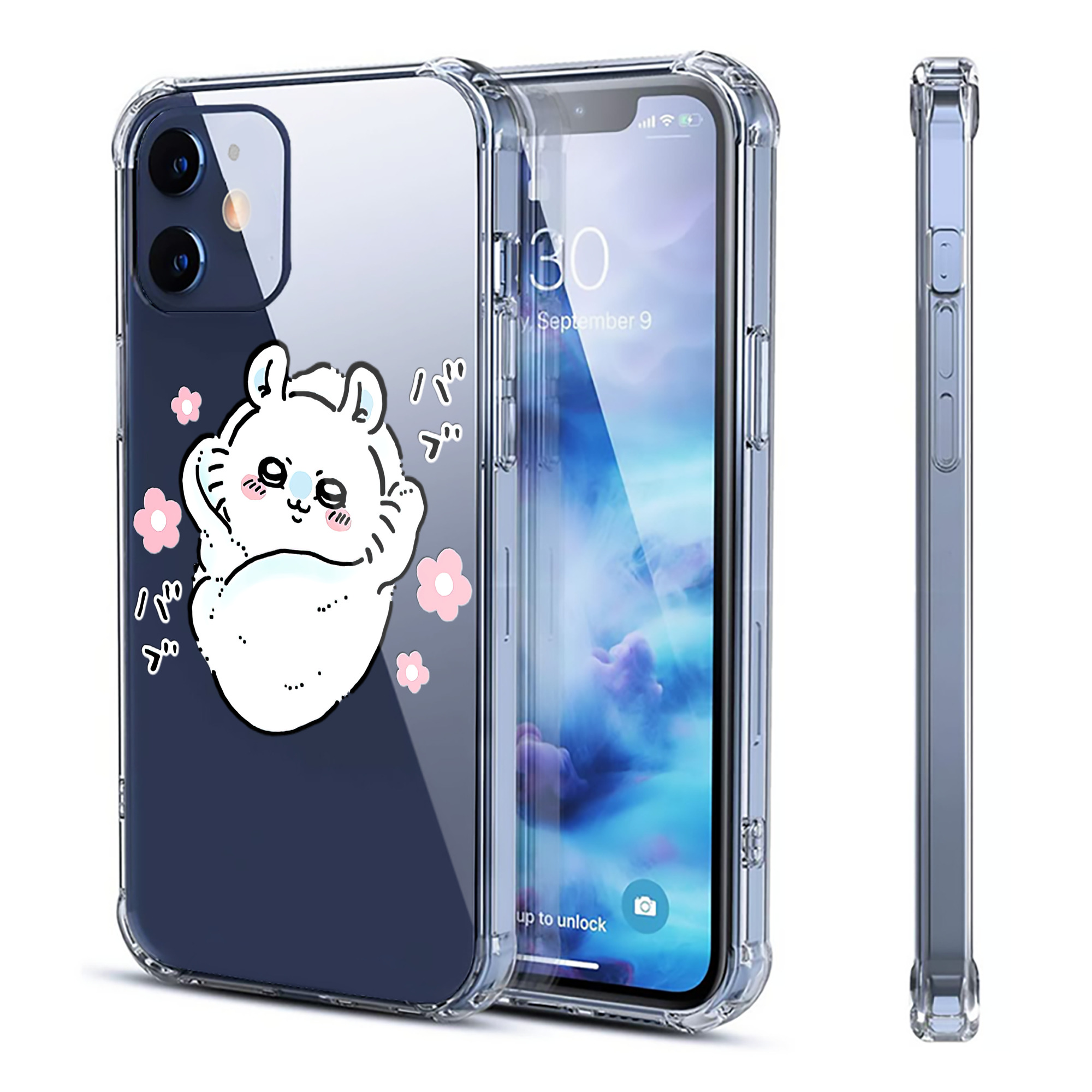（画像用） ちいかわ モモンガ Chii-kawa Momonga 【iPhone 12シリーズ対応】透明スマホケース（クリアソフトケース）